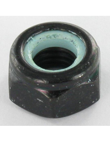 Porca autoblocante M10 Aço zinco preto - Parafuso Express