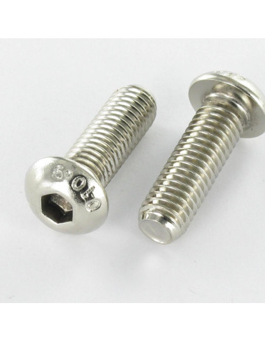 Parafuso de metais Parafuso de Cabeça Oca Sextavada M8X30 rosca total classe 10.9 chave de 5 Aço niquelado