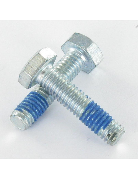 Corpo de parafuso cabeça hexagonal M6X25 Classe 8.8 Aço zinco branco Freio roscado