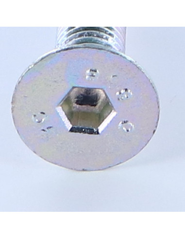 Parafuso de metais cabeça fresada hexagonal oca FHC chave de 6 M10X180 roscado sobre 180 Classe 8.8 Aço zinco branco