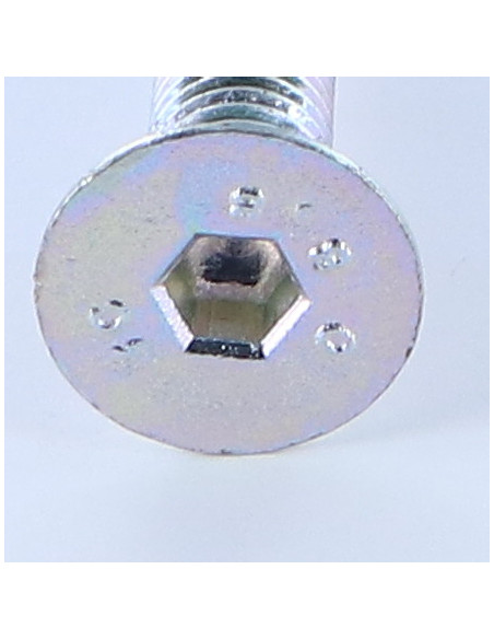 Parafuso de metais cabeça fresada hexagonal oca FHC chave de 6 M10X180 roscado sobre 180 Classe 8.8 Aço zinco branco