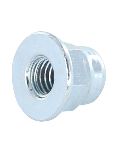 Porca cega flange lisa M8 Aço zinco branco - Parafuso Express