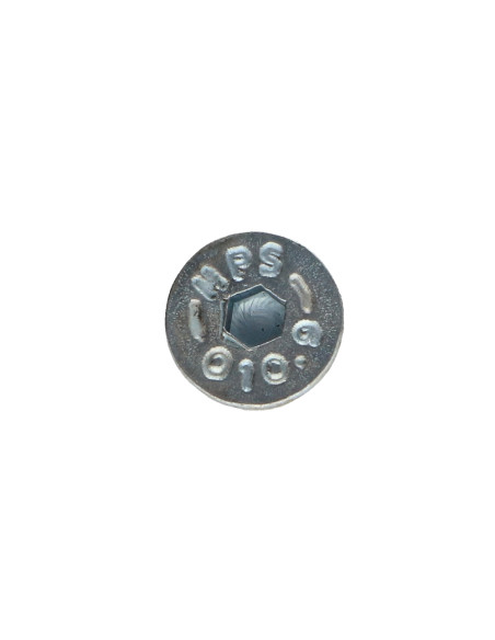 Parafuso de metais cabeça fresada hexagonal oca FHC chave de 2.5 M4X20 rosca total classe 10.9 Aço zinco branco