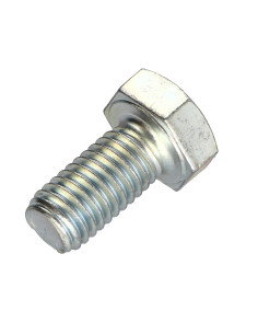 Parafuso de metais cabeça hexagonal M7X25 Classe 6.8 Aço zinco branco passo de rosca de 100 2