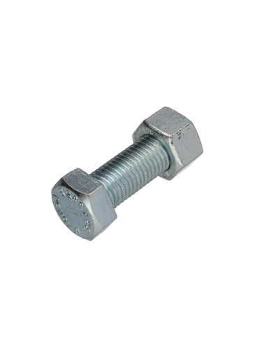 Parafuso (vendido com porca) cabeça hexagonal M16X50 Classe 8.8 SB Aço zinco branco corrosão