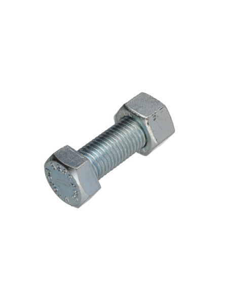 Parafuso (vendido com porca) cabeça hexagonal M16X50 Classe 8.8 SB Aço zinco branco corrosão