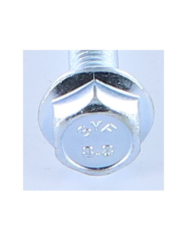 Parafuso de metais cabeça hexagonal M8X80 flange com gola serrilhada Classe 8.8 Aço zinco branco