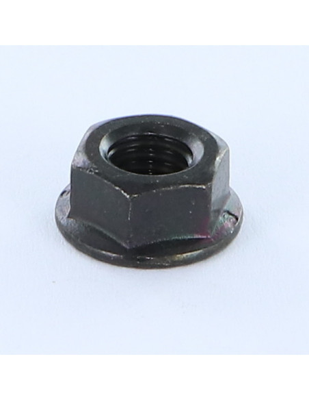Porca flange dentado M12 Aço zinco preto - Parafuso Express