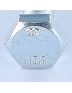 Parafuso de metais cabeça hexagonal M10X40 classe 10.9 rosca total passo de rosca fino passo de rosca de 100 Aço 2