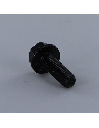 Parafuso de metais cabeça hexagonal M8X20 flange com gola serrilhada Classe 8.8 Aço zinco preto