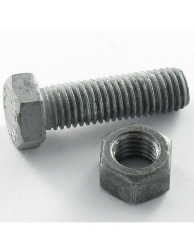 Parafuso (vendido com porca) cabeça hexagonal M16X40 Classe 8.8 SB forte resistência à corrosão Aço galvanizado a