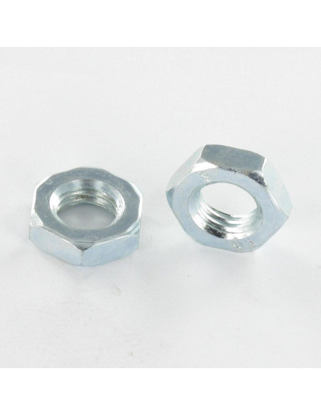Porca hexagonal baixa hm/contraporca M36 passo de rosca de 300 Aço zinco branco