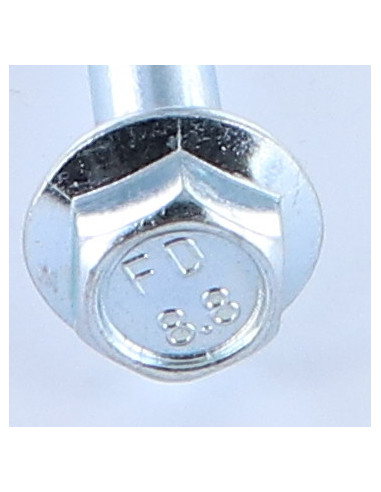 Parafuso de metais cabeça hexagonal M10X60 rosca parcial flange com gola serrilhada Classe 8.8 Aço zinco branco