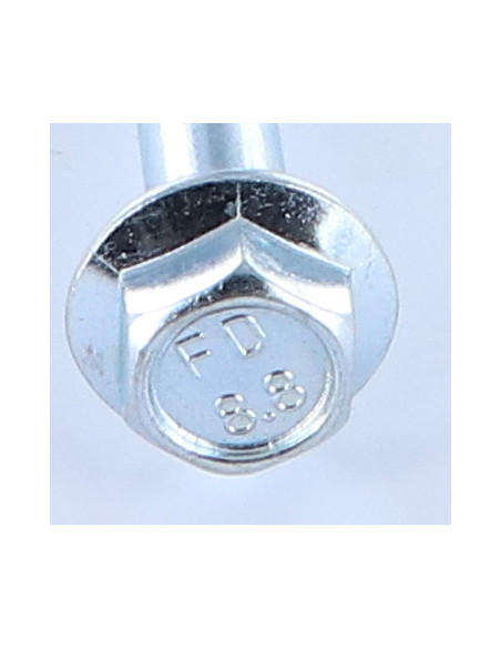 Parafuso de metais cabeça hexagonal M10X60 rosca parcial flange com gola serrilhada Classe 8.8 Aço zinco branco
