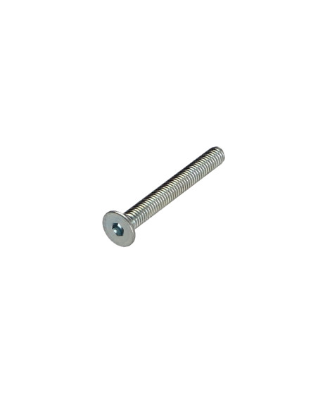 Parafuso de metais cabeça fresada hexagonal oca FHC chave de 10 M16X55 rosca total classe 10.9 Aço zinco branco