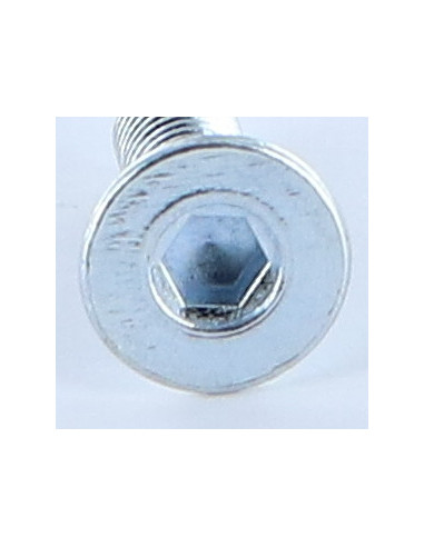 Parafuso de metais cabeça fresada hexagonal oca FHC M6X20 chave de 4 Aço zinco branco
