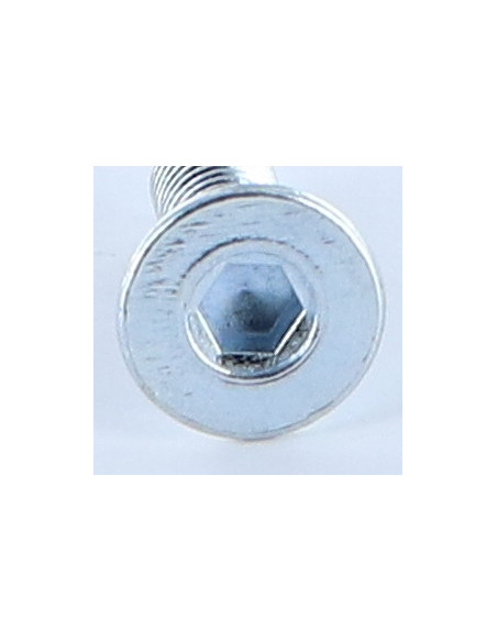Parafuso de metais cabeça fresada hexagonal oca FHC M6X20 chave de 4 Aço zinco branco