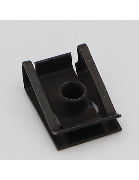 Porca de chapa M5 NUT8415 espessura de serrilha 0,5 con 4 Aço zinco preto