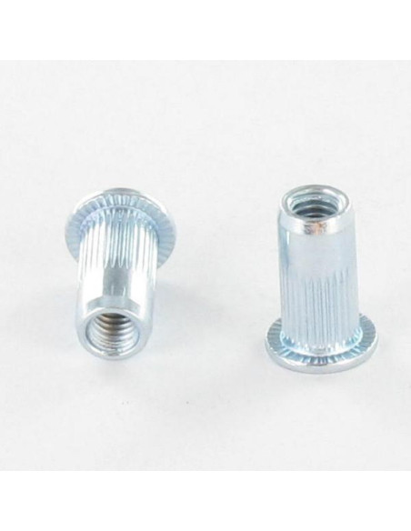 Porcas Rebite cabeça plana M6X18 ACPC50 Aço zinco branco