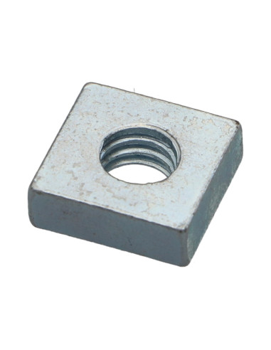 Porca Quadrada M4 7X7X3 Aço zinco branco - Parafuso Express