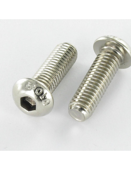 Parafuso de metais Parafuso de Cabeça Oca Sextavada M12X80 rosca total classe 10.9 chave de 8 Aço niquelado