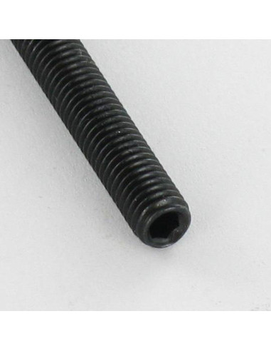 Parafuso de metais sem cabeça sextavado oco chave de 4 M8X18 perno roscado sextavado interior Aço zinco preto