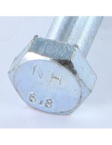 Corpo de parafuso cabeça hexagonal M8X40 Classe 6.8 Aço zinco branco Freio roscado