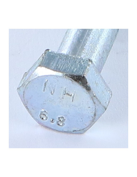 Corpo de parafuso cabeça hexagonal M8X40 Classe 6.8 Aço zinco branco Freio roscado