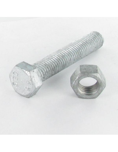 Parafuso (vendido com porca) cabeça hexagonal M24X140 roscado sobre 140 Classe 6.8 forte resistência à corrosão