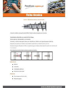 Bucha metálica Fischer GKM - Parafuso Express 2