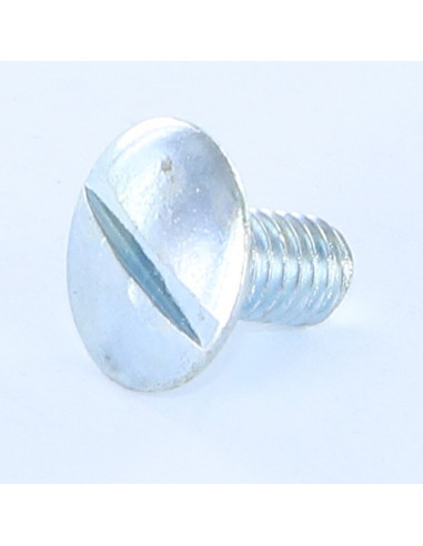 Parafuso de metais cabeça panela sulcada flange com gola serrilhada M6X10 Classe 8.8 Aço zinco branco