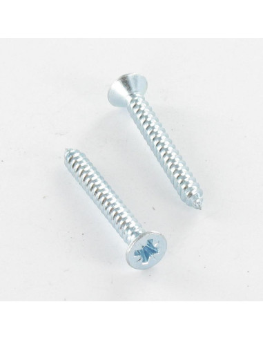 Parafuso de chapa cabeça fresada Pozi 5,5 x 50 Aço zinco branco
