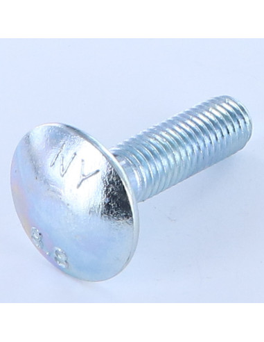 Parafuso cabeça redonda gola quadrada M12X45 gola baixa 3,5 Classe 8.8 Aço zinco branco
