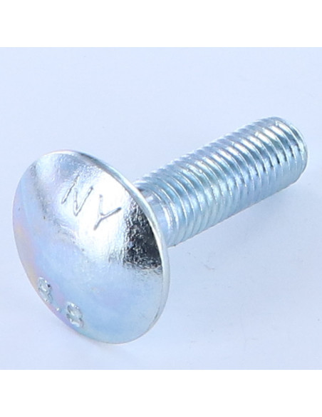 Parafuso cabeça redonda gola quadrada M12X45 gola baixa 3,5 Classe 8.8 Aço zinco branco