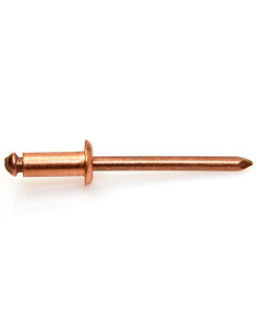 Rebite Cabeça redonda padrão barra de cobre bronze 3,8 x 8 espessura de serrilha 2 con 4