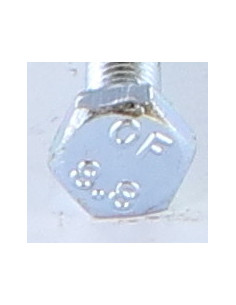 Parafuso de metais cabeça hexagonal M10X80 Classe 8.8 Aço zinco branco 2