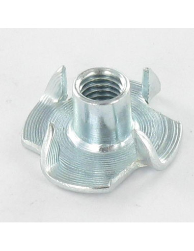 Porca garra M5 alto 12 Aço zinco branco - Parafuso Express