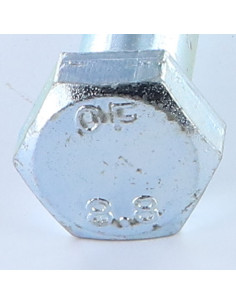 Corpo de parafuso cabeça hexagonal M14X110 Classe 8.8 Aço zinco branco 2