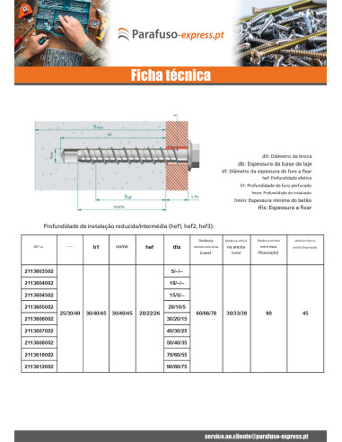 Parafuso de betão cabeça hexagonal flange com gola TORX T10 6X120 Aço zinco branco