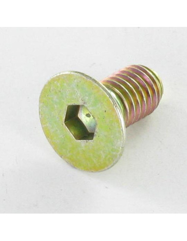 Parafuso de metais cabeça fresada hexagonal oca FHC M8X12 rosca total classe 10.9 chave de 5 Dicromato