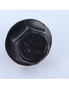 Parafuso de metais cabeça hexagonal M6X20 flange com gola serrilhada Classe 8.8 Aço zinco preto 2