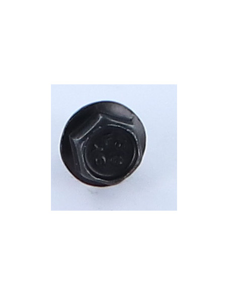Parafuso de metais cabeça hexagonal M6X20 flange com gola serrilhada Classe 8.8 Aço zinco preto