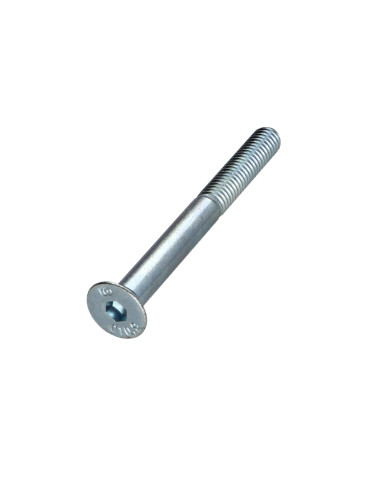 Parafuso de metais cabeça fresada hexagonal oca FHC chave de 12 M20X70 rosca parcial classe 10.9 Aço zinco branco