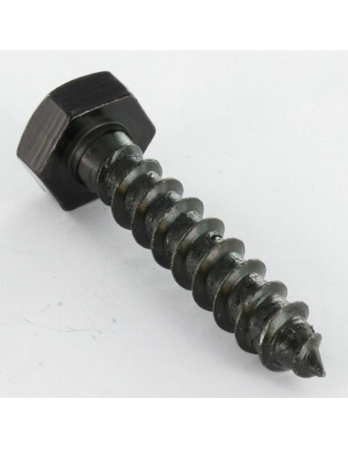 Parafusos Tirefond 6X20 Aço zinco preto - Parafuso Express