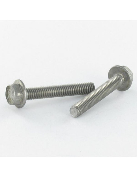 Parafuso de metais cabeça hexagonal M6X25 flange lisa Aço bruto