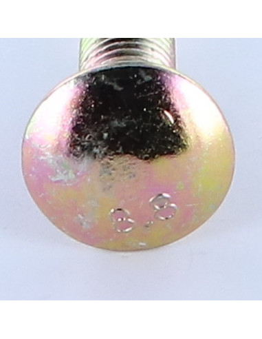 Parafuso cabeça redonda gola quadrada M12X50 gola baixa Classe 8.8 Aço zinco branco 200 Horas de nevoeiro salino sem