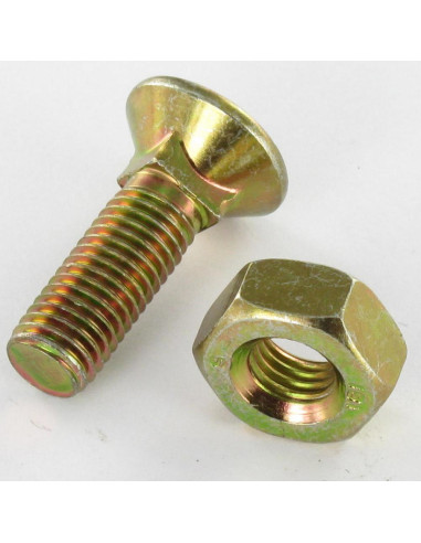 Parafuso arado GOLA QUADRADA DE CABEÇA DE EMBEBER M10X50 Classe 8.8 Dicromato
