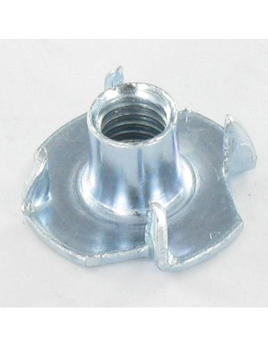 Porca garra M6 Aço zinco branco - Parafuso Express