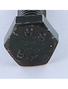 Parafuso de metais cabeça hexagonal M10X30 Classe 8.8 Aço zinco preto 2