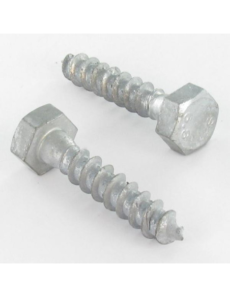 Parafusos Tirefond 12X110 forte resistência à corrosão Aço galvanizado a quente